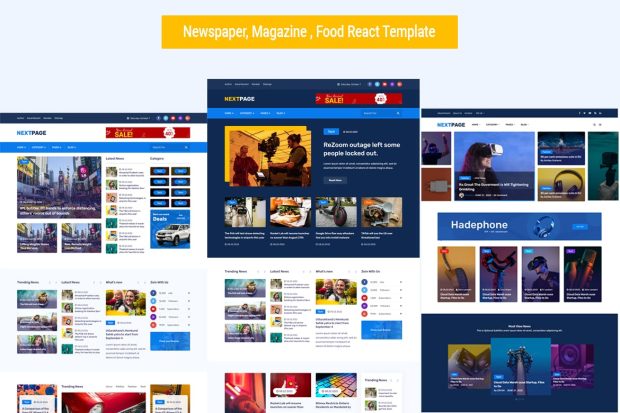 Magazine, Blog & Newspaper, News React Template