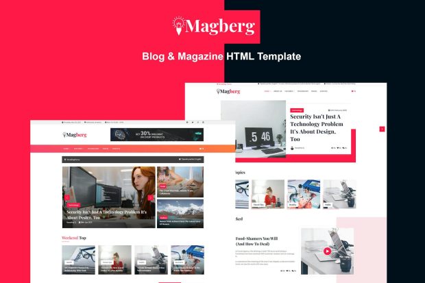 Magberg - Blog & Magazine HTML Template