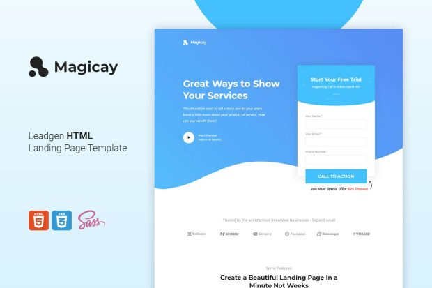 Magicay - Business HTML Landing Page Template