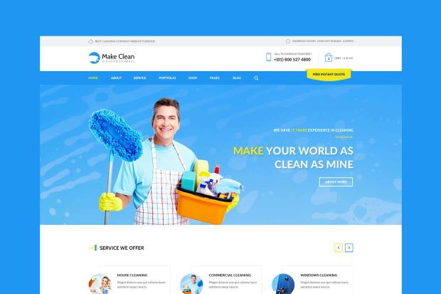 Make Clean - Cleaning Company HTML Template