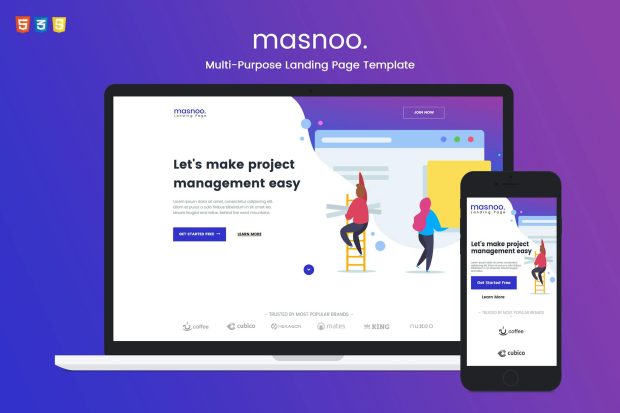 Masnoo - Multipurpose Landing Page Template