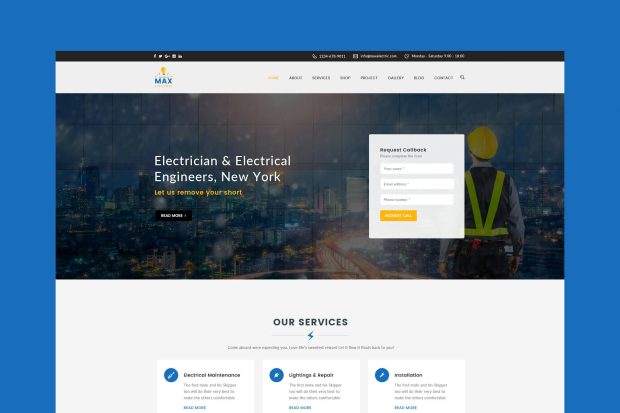 Max Electric - Electrician HTML Template