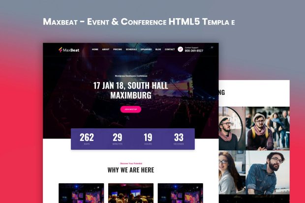 Maxbeat - Event & Conference HTML5 Templa e