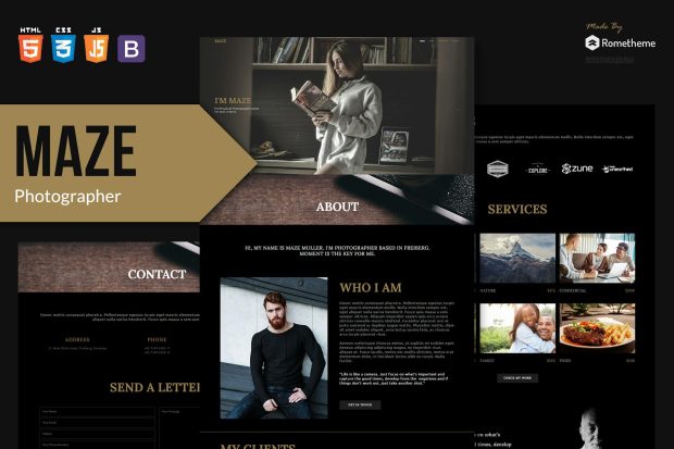 MAZE - Photography Portfolio HTML Template RS