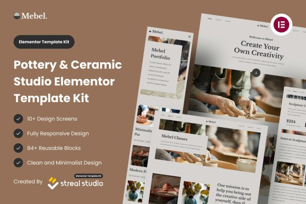 Mebel - Pottery & Ceramic Studio Elementor Template Kit