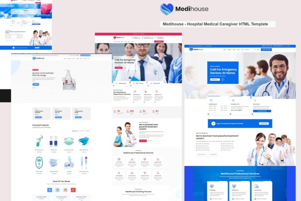 Medihouse - Hospital Medical Caregiver HTML Template