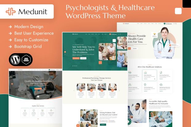 Medunit | Psychology & Health Care WordPress Theme 1.0