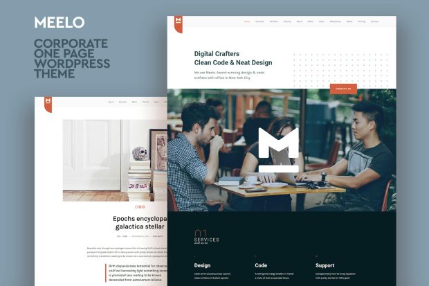 Meelo - Corporate One Page WordPress Theme 1.4