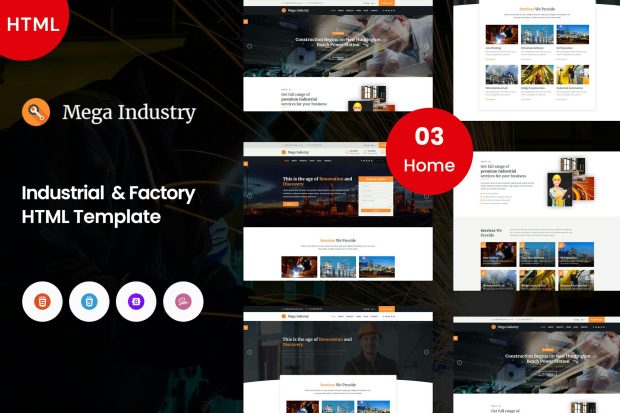 Mega Industry - Industry & Factory Template