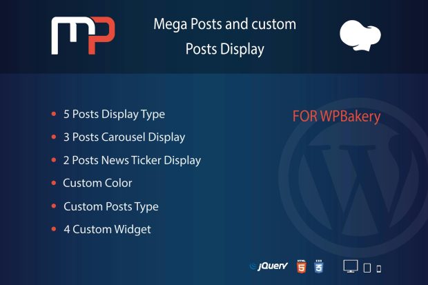 Mega Posts Display for WPBakery 1.0