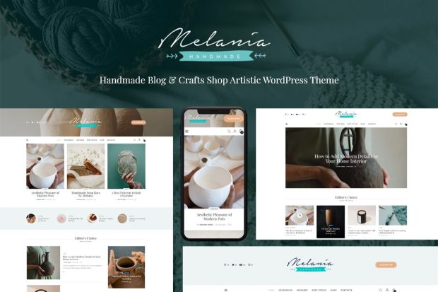 Melania | Handmade Blog & Shop WordPress Theme 2.5.0