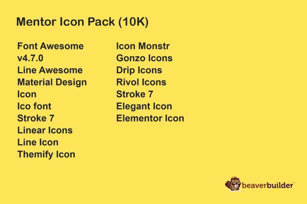 Mentor Icon Pack for Beaver Page Builder 1.0.0