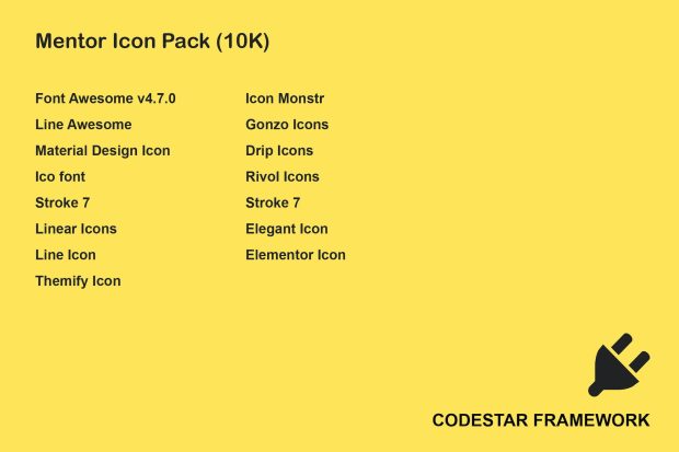 Mentor Icon Pack for Codestar Framework 1.0.0