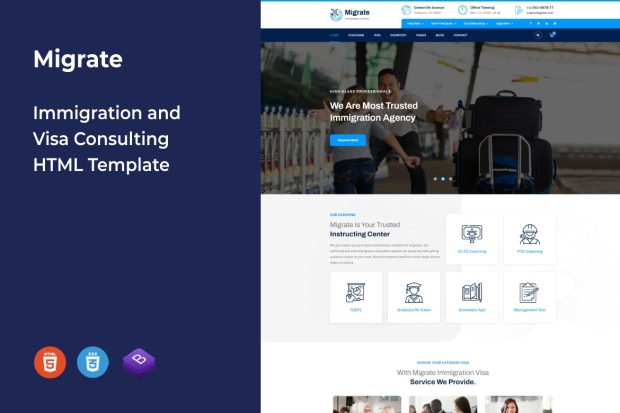 Migrate – Immigration and Visa Consulting Template