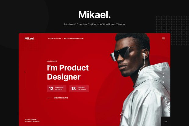 Mikael - Modern & Creative CV/Resume WP Theme 1.0.6