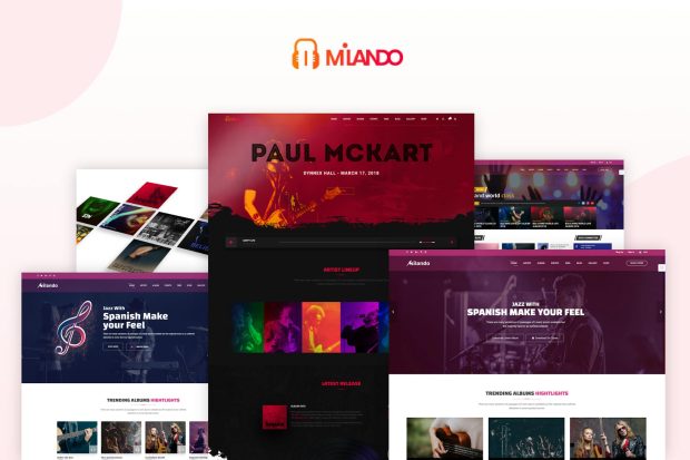 Milando - Music Portal Playback HTML Template