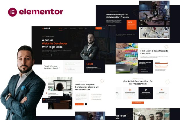 Mileni - Personal Freelancer & Portfolio Showcase Elementor Pro Template Kit