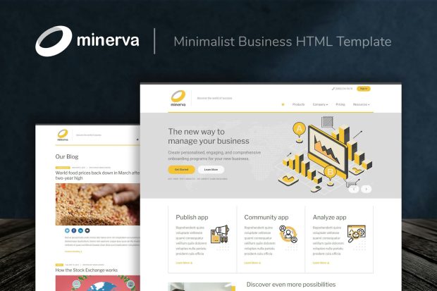 Minerva - Minimalist Business HTML Template