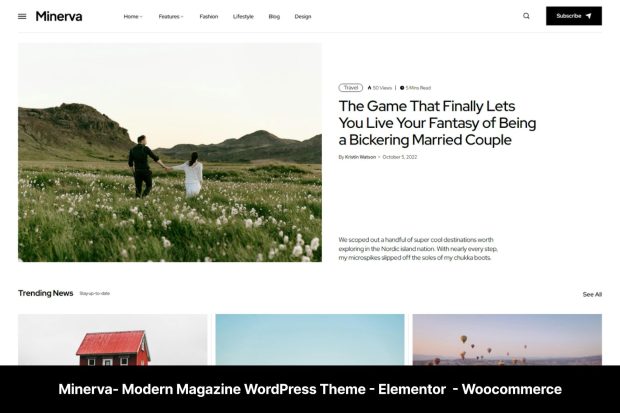 Minerva - Modern Blog WordPress Theme 1.0