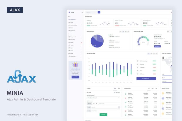 Minia - Ajax Admin & Dashboard Template