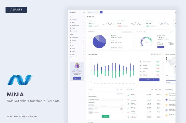 Minia - ASP.Net Admin Dashboard Template