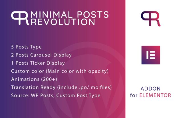 Minimal Posts Revolution For Elementor Plugin 1.0