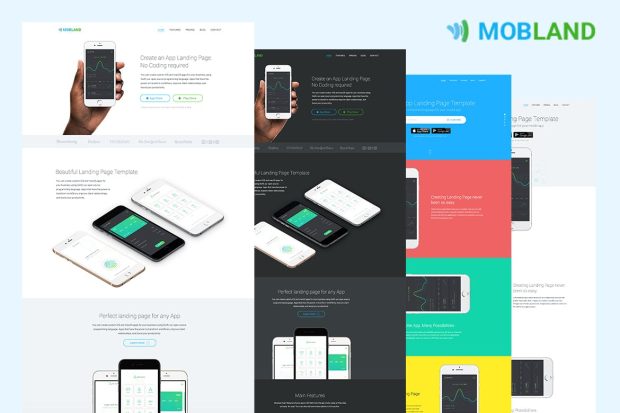 Mobile App Landing Page Templates - Mobland