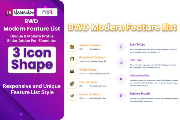 Modern Feature List Addon For Elementor 1.0