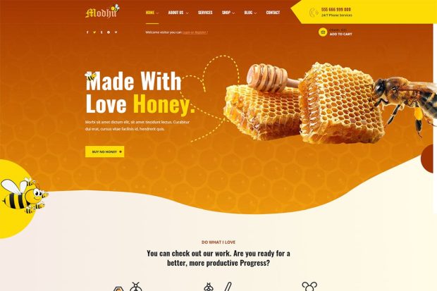 Modhu - Beekeeping and Honey HTML Template