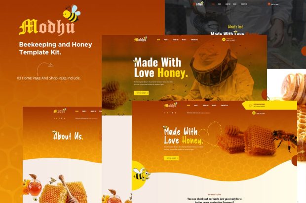 Modhu - Beekeeping & Honey Elementor Template Kit