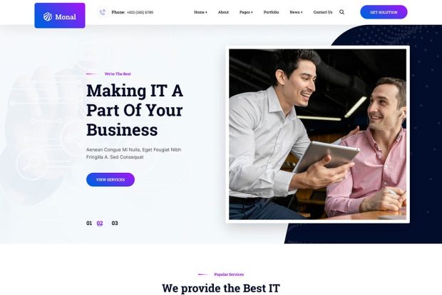 Monal - IT service HTML Template