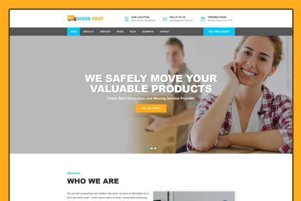 Move Fast - Relocation and Moving Service Template