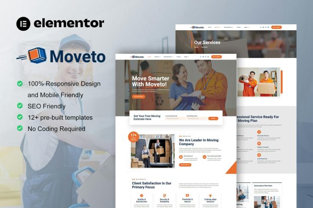 Moveto - Moving Company Elementor Template Kit