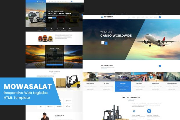 Mowasalat - Responsive Logistics HTML Template