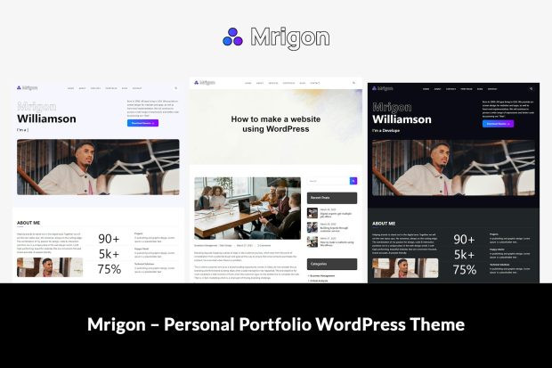 Mrigon - Personal Portfolio WordPress Theme 1.0