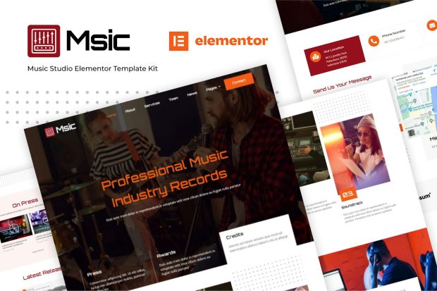 Msic - Music Studio Elementor Template Kit