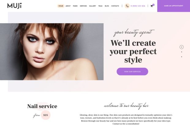 Muji | Beauty Shop & Spa Salon WordPress Theme 1.2.0