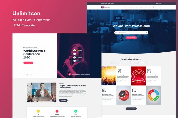 Multiple Event, Conference HTML Template.