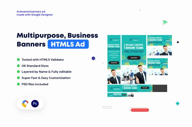 Multipurpose, Business Banners HTML5 Ad