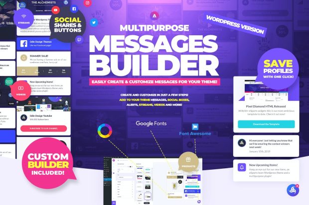 Multipurpose Messages and Social Share Builder 1.1.0