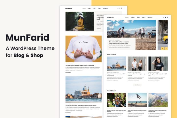 Munfarid - A WordPress Theme For Blog & Shop 1.0.5