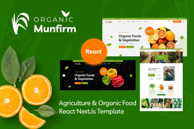 Munfirm - Organic Food Store React NextJs Template