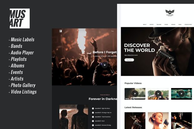 Musart - Music Label and Artists WordPress Theme 1.1.4