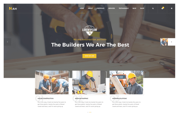 Nah Construction, Building Business WordPress 1.1.7