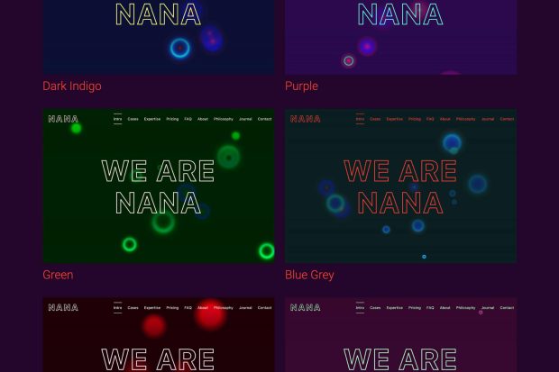 Nana – One-Pager With Animated Background