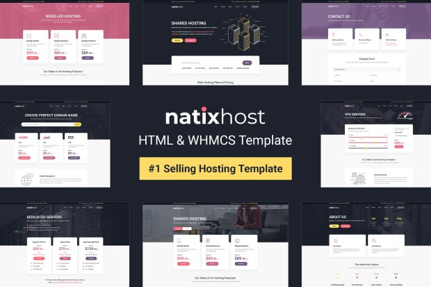 NatixHost - WHMCS & Hosting HTML Template