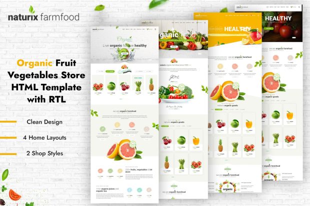 Naturix - Organic Fruit Vegetables Store HTML