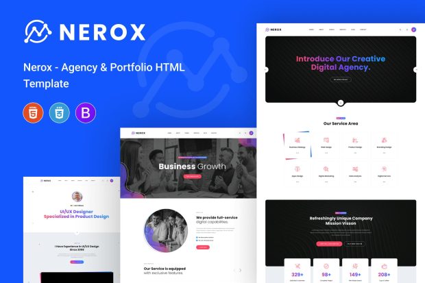 Nerox - Agency & Portfolio HTML Template