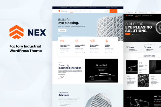 Nex - Industrial WordPress Theme 14.6