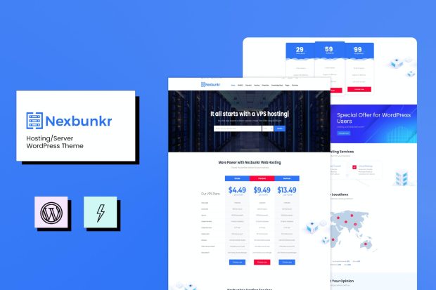 Nexbunker - Hosting/Server WordPress Theme + WHMCS 1.5